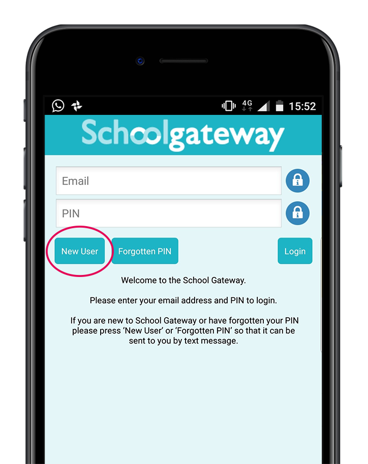 PhoneBlack newUser School Gateway